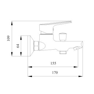Смеситель для ванны Aquanika Eco AQE3001CR хром